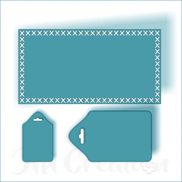 Stanzschablone - Mini-Slimline Kreuzrand